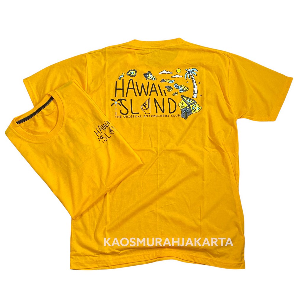 Kaos Baju Distro Pria Wanita Keren Hawai Island Kaos Surfing Kaos Distro Bandung katun 30s