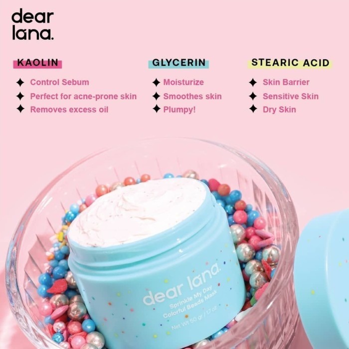 Dear Lana Sprinkle My Day Beads Mask Face / Masker Wajah