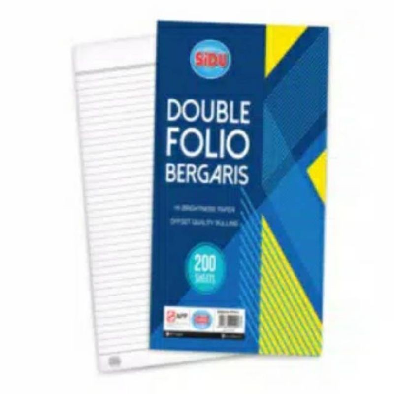 

Kertas Double Folio Garis Sinar Dunia Isi 200 Lembar
