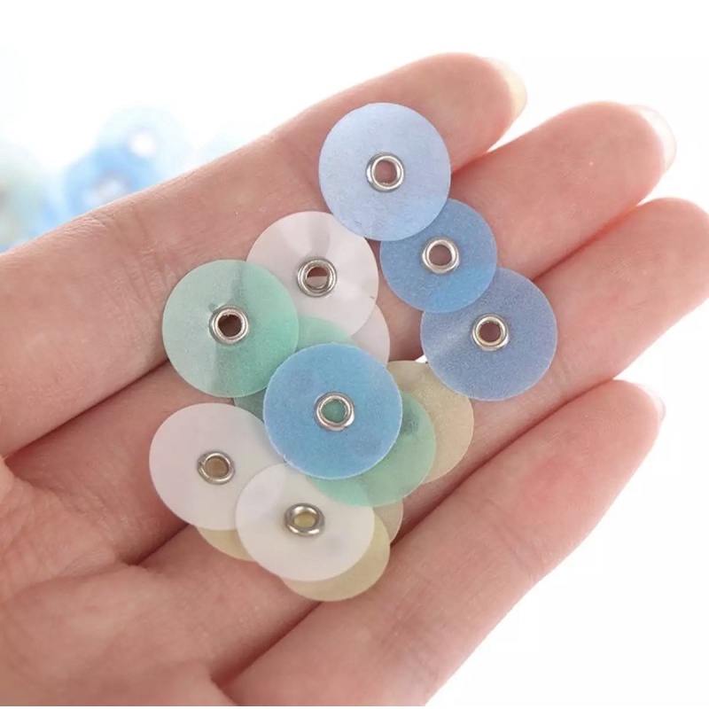 Poli disk tor 80Pcs Finishing Gigi Disc Polishing Strip Mandrel Resin Mengisi Alat Dokter Gigi / Cakram Mandril Disc Poles Gigi Palsu Atau Veneer
