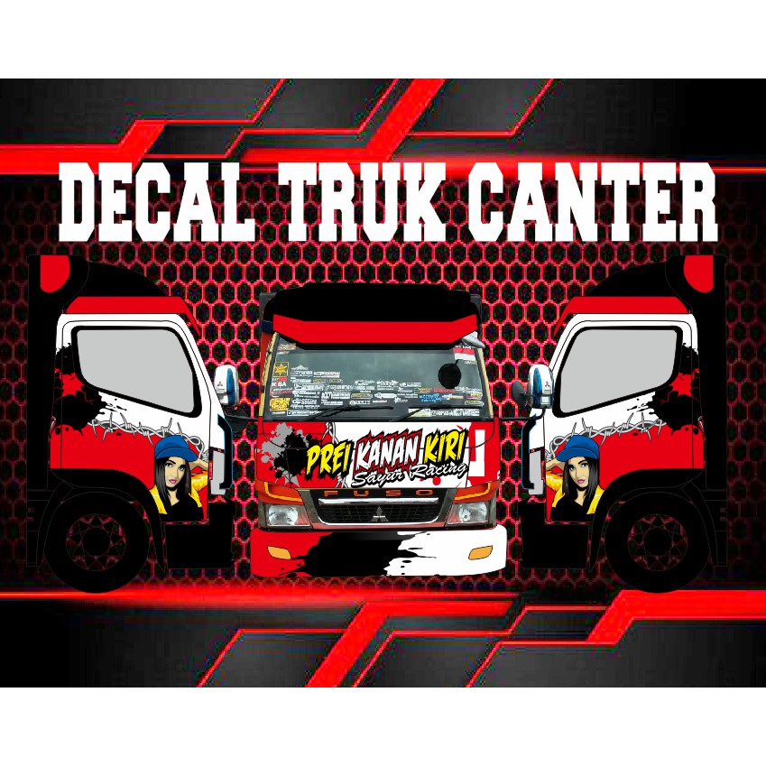 STIKER PRINT TRUK CANTER FULL KABIN