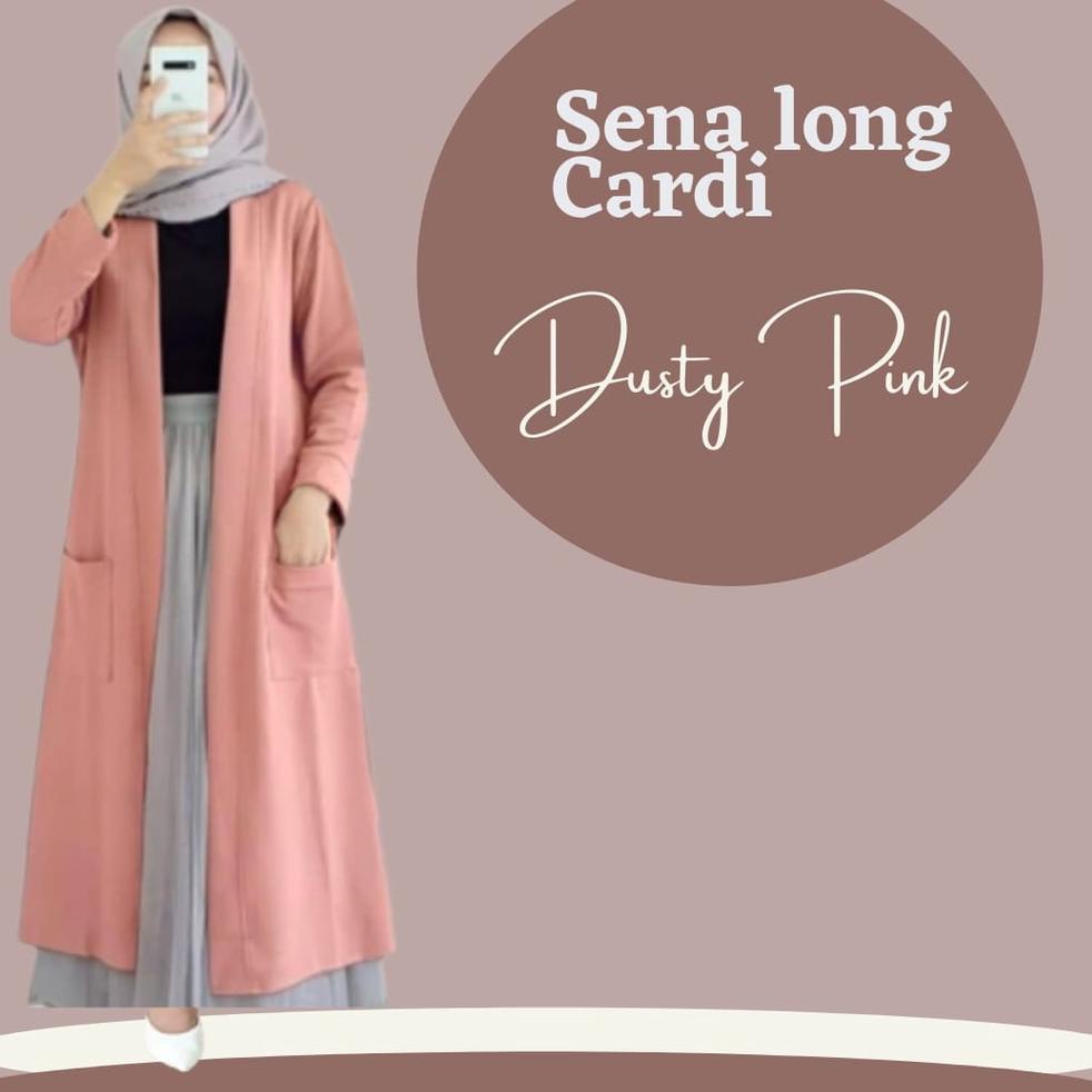 SENA LONG CARDI/ ATASAN WANITA/ BAJU WANITA/ CARDIGAN WANITA "BDB.25Au22w"