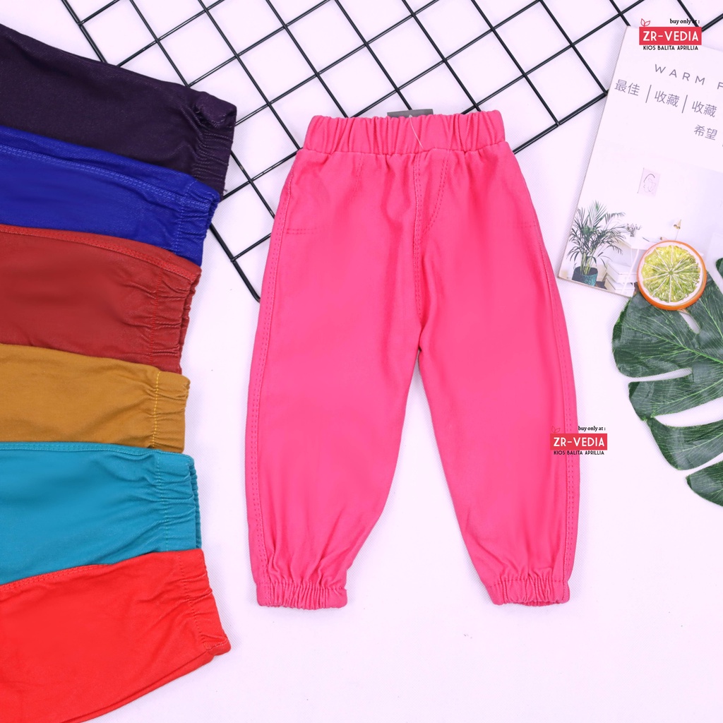 Jogger Anak Uk. 5-6 Tahun / Celana Joger Pants Panjang Anak Laki Perempuan Polos Jeans Denim Tebal