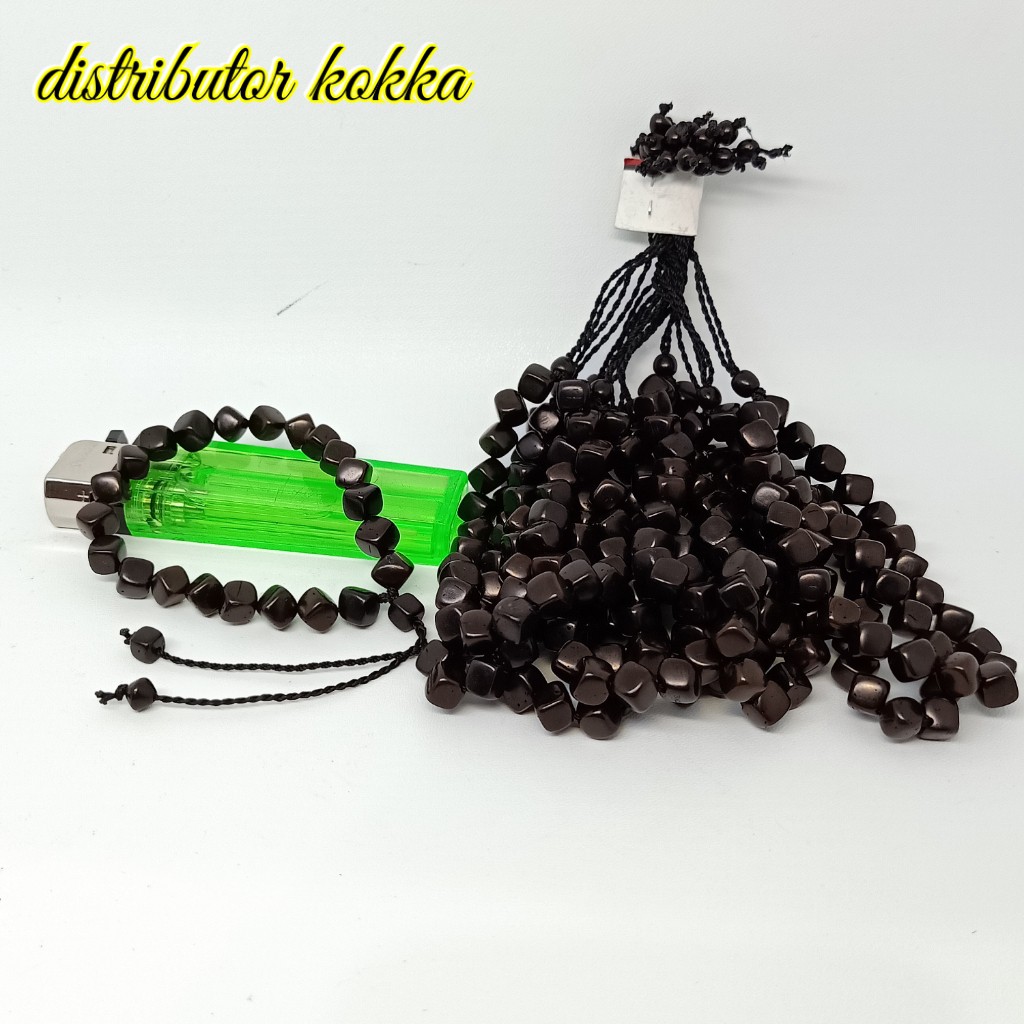 ( SUPER MURAH ) Harga grosir 10 pcs gelang Kokka kaukah dadu kecil hitam