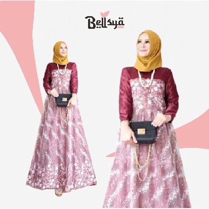 Gamis Brokat Tille BUSUI / Gamis Murah Premium / Baju Muslim Wanita Terbaru 2020 / Gamis Kondangan /