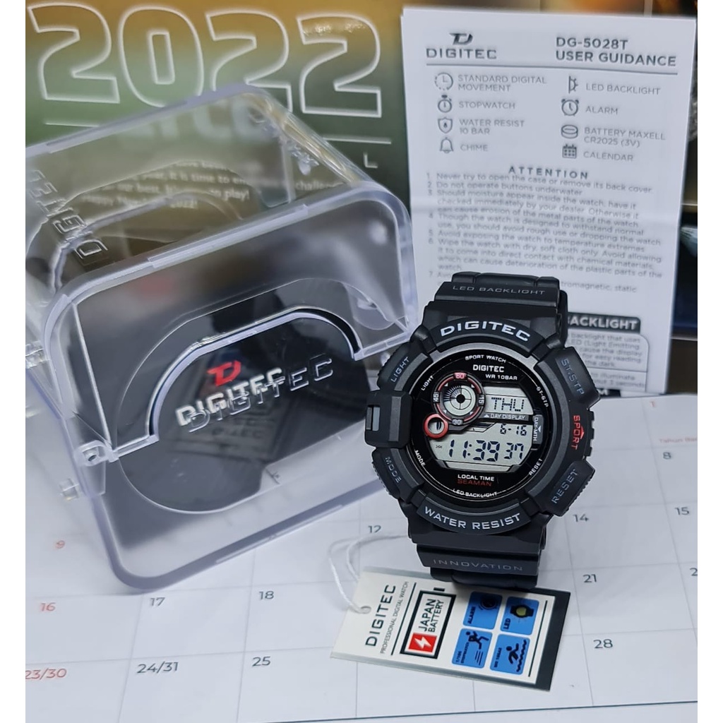 Jam Tangan Pria Digitec DG 5028 Mudmen DG 5028 Digital Rubber Original