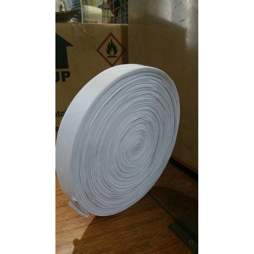 

TALI KARET ELASTIS PUTIH SERBAGUNA 2.5 CM (PER ROLL)