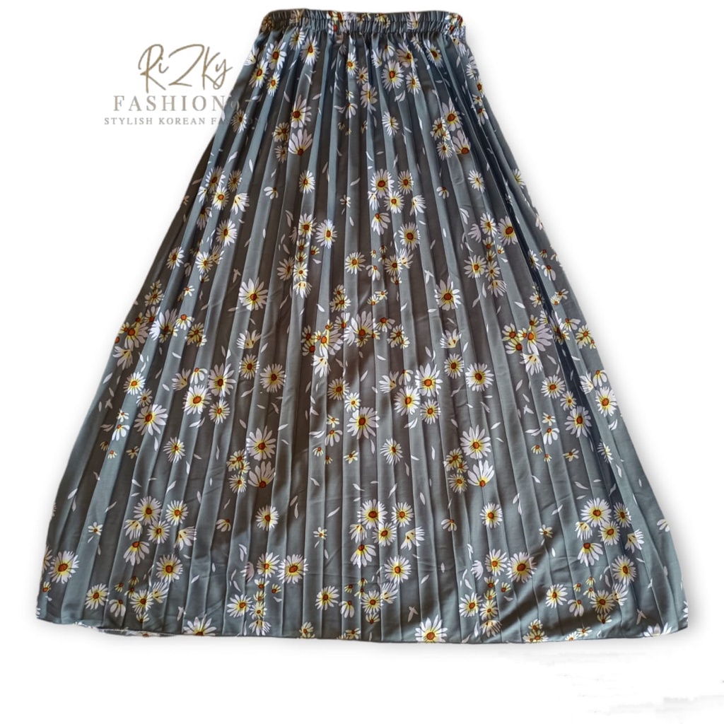 ZIKO STORE - ROK PLISKET DAISY PREMIUM / LILY DAILY PREMIUM /ROK PLISKET PANJANG/ROK PLISKET MOTIF BUNGA