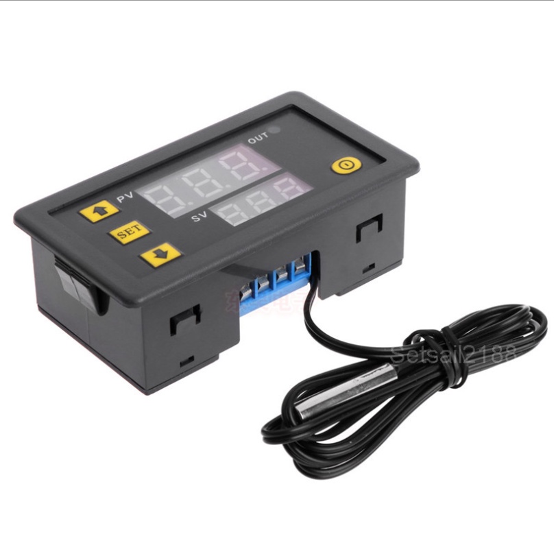 Digital Temperature Controller Thermostat LED Display AC110-220V with Sensor - W3230