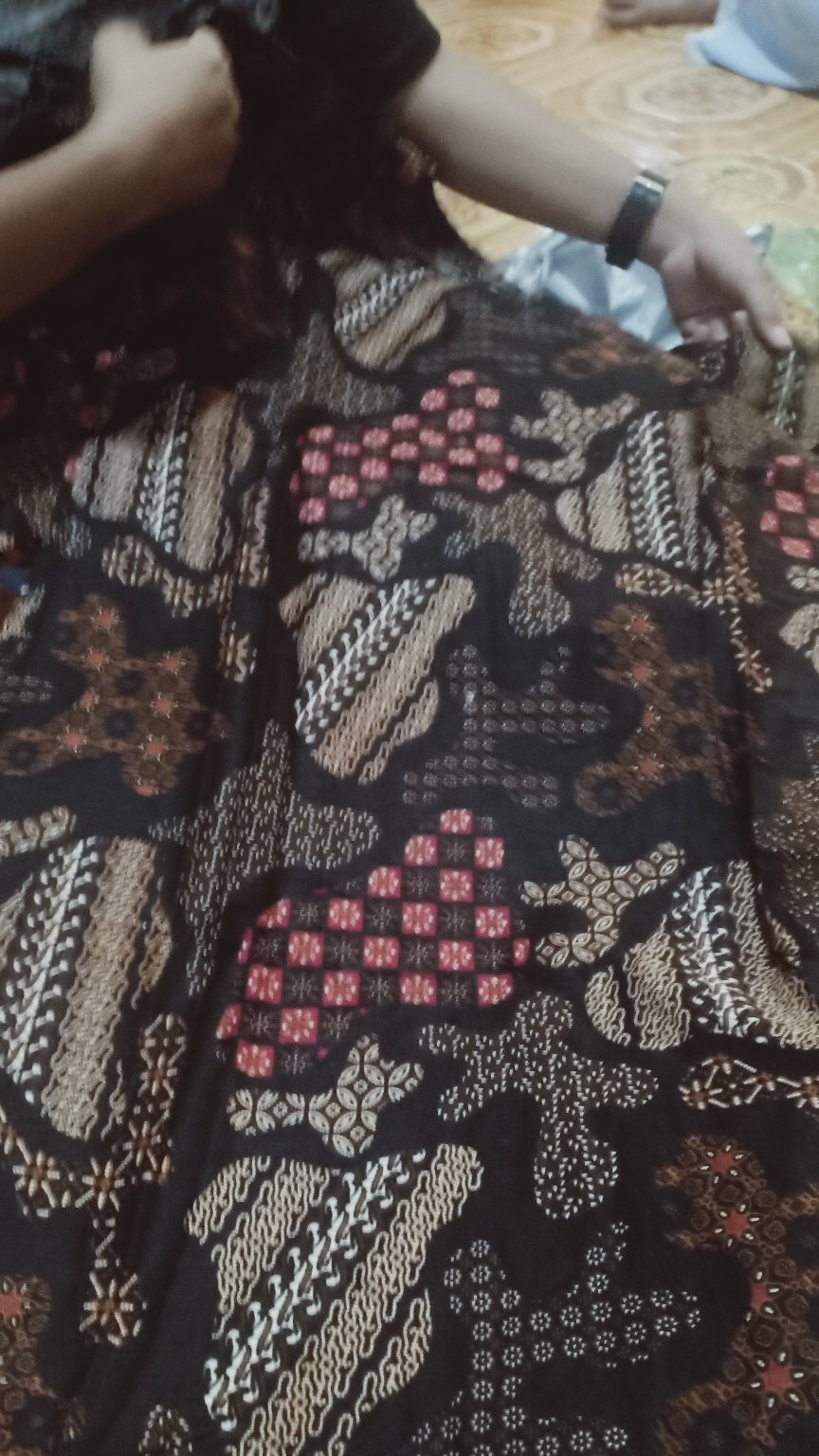 Batik Couple Keluarga Sania Ruffle Ori Ndoro Jowi Dnt Motif Tenun