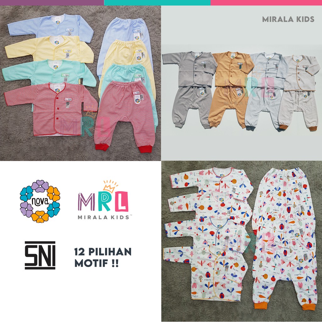 Nova Setelan Baju Panjang dan Celana Panjang SNI - Nova Baju Bayi Newborn