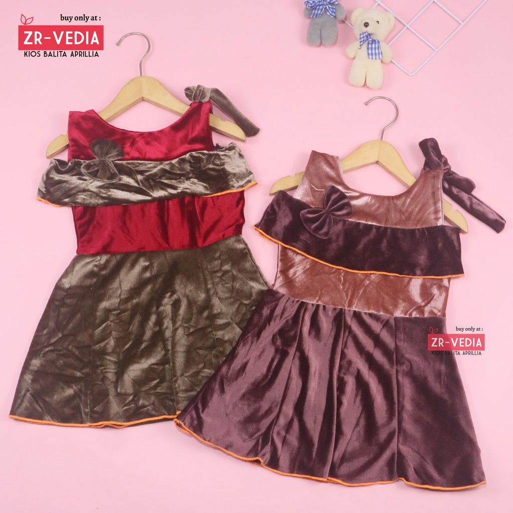 Dress Rachel uk Bayi 3-12 Bulan / Dres Baju Baby Perempuan Model Kensi Gaun Pesta Export Quality kiosbalitaaprilia