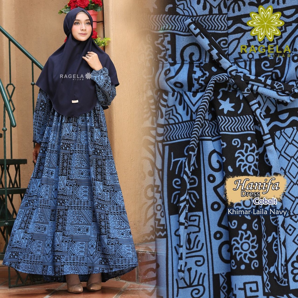 HANIFA DRESS || Gamis Syari Monalisa Original by RAGELA HIJAB