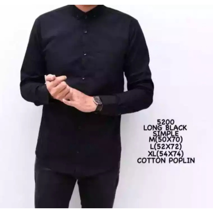 Kemeja Flanel Pria Polos Lengan Panjang