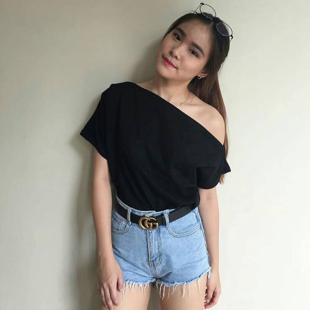 SHERLY ONE SHOULDER TOP SABRINA [BISA COD]*