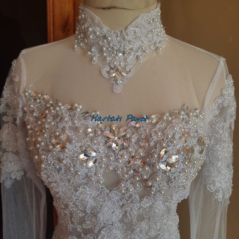 Kebaya Akad Atasan Full Payet / Kebaya Pengantin / Kebaya Akad / Gaun Pengantin Akad