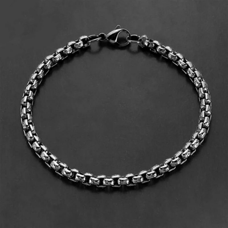 GELANG RANTAI TITANIUM STAINLEES STEEL BAJA ROLLO KEREN PRIA WANITA TERBARU