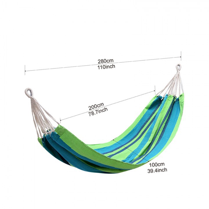 Canvas Hammock Ukuran 280x80cm - Ayunan Pohon - Max Load 140kg