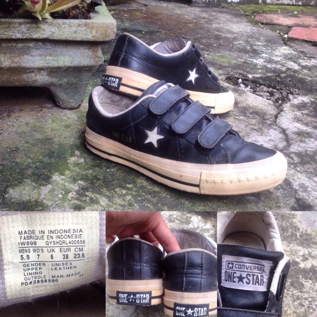 converse leather velcro