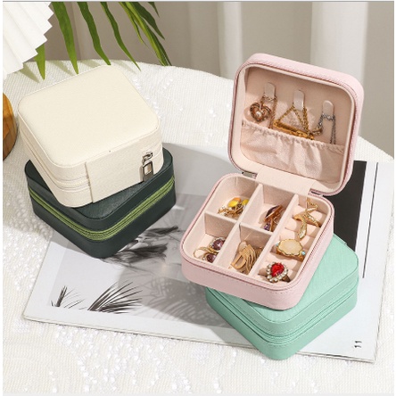 Tempat Kotak Mini Perhiasan 003HZ Travel Jewelry Anting Kalung Cincin Box Kotak Perhiasan