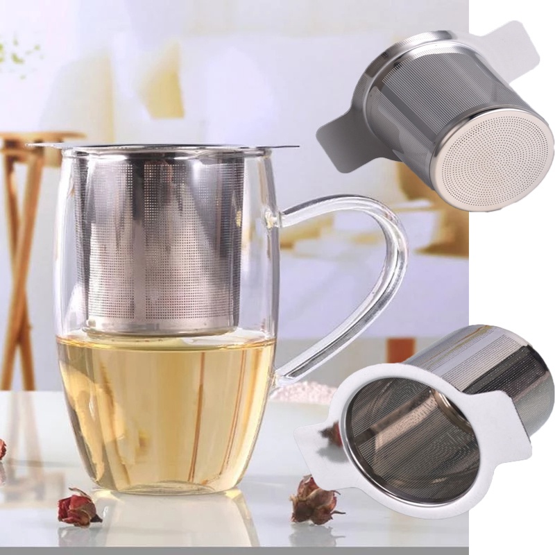 304 Stainless Steel Reusable Tea Infuser / Double Handles Fine Mesh Coffee Leaf Spice Tea Strainer for Kitchen