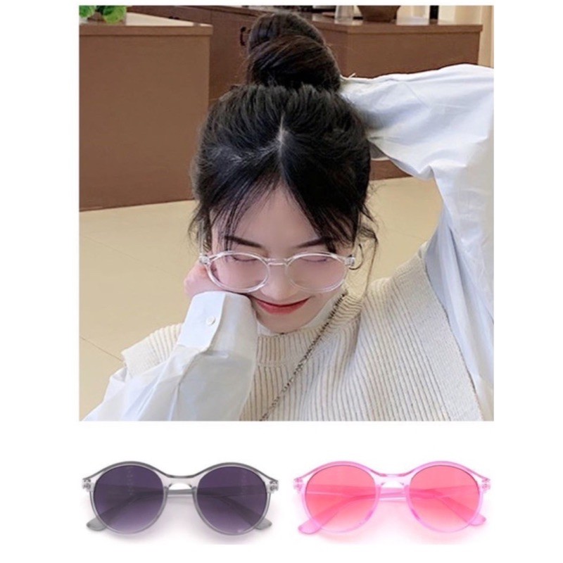 kacamata korea fashion uv protection pink abu abu gray kacamata hitam glasses pauv high quality