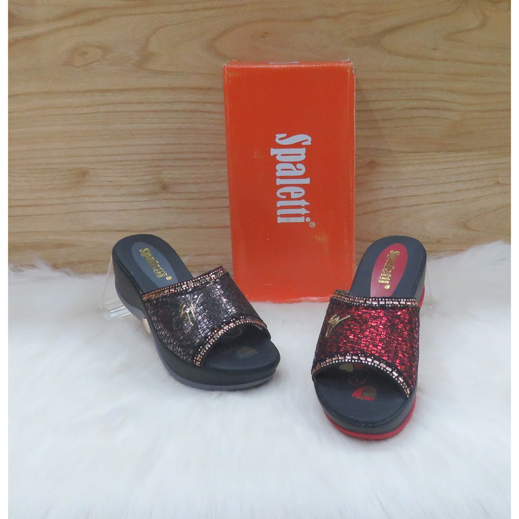 SANDAL WEDGES WANITA MEREK SPALETTI ART SPA-18-164 PRICE RP 215.900 BRAND ORIGINAL