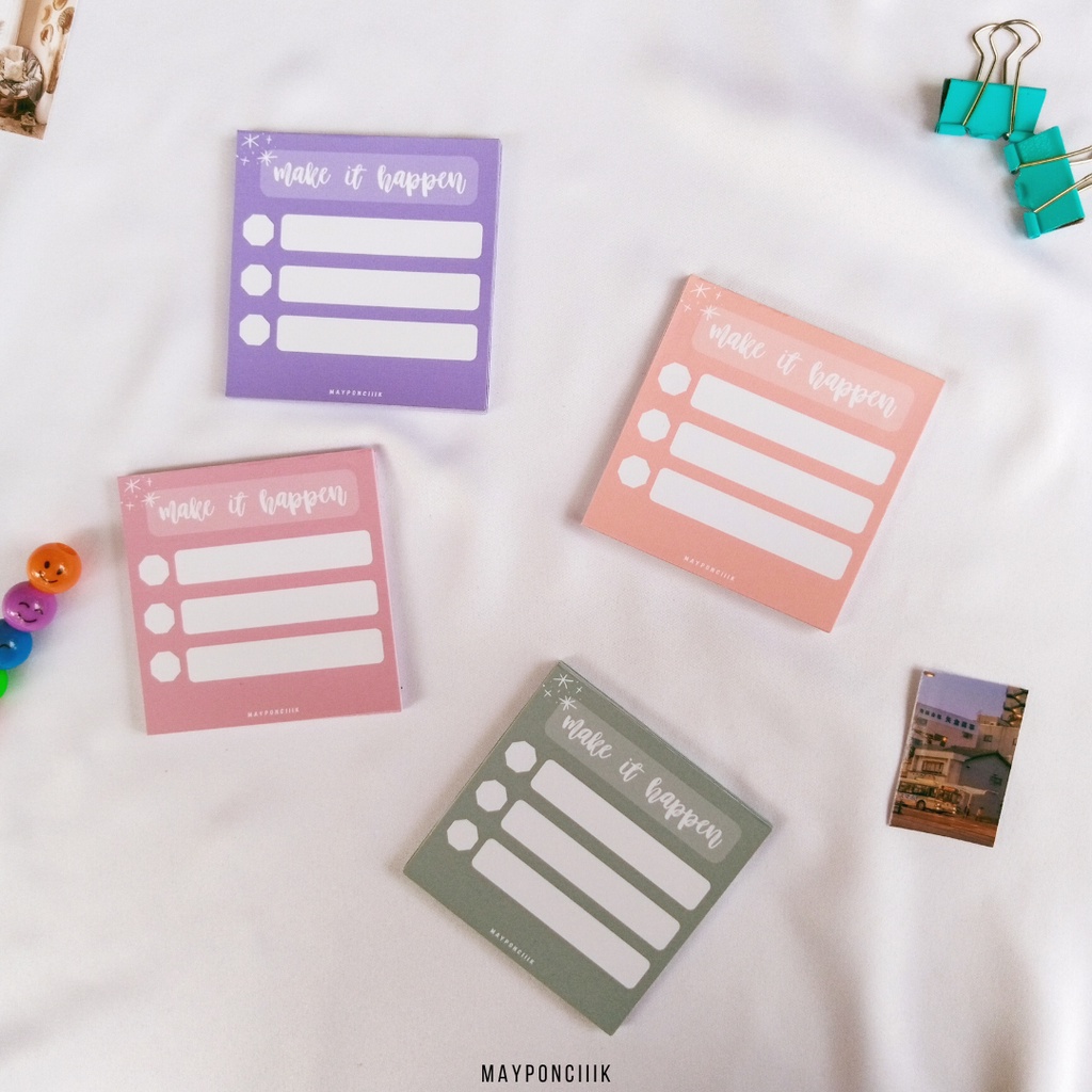 

MEMO PAD PATTERN MAKE IT HAPPEN !