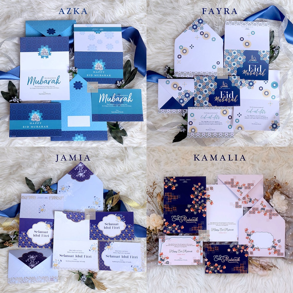 CUSTOM Kartu Lebaran 2022 Kartu Ucapan Idul Fitri 1443 H Amplop Ramadhan Greeting Card Ramadan