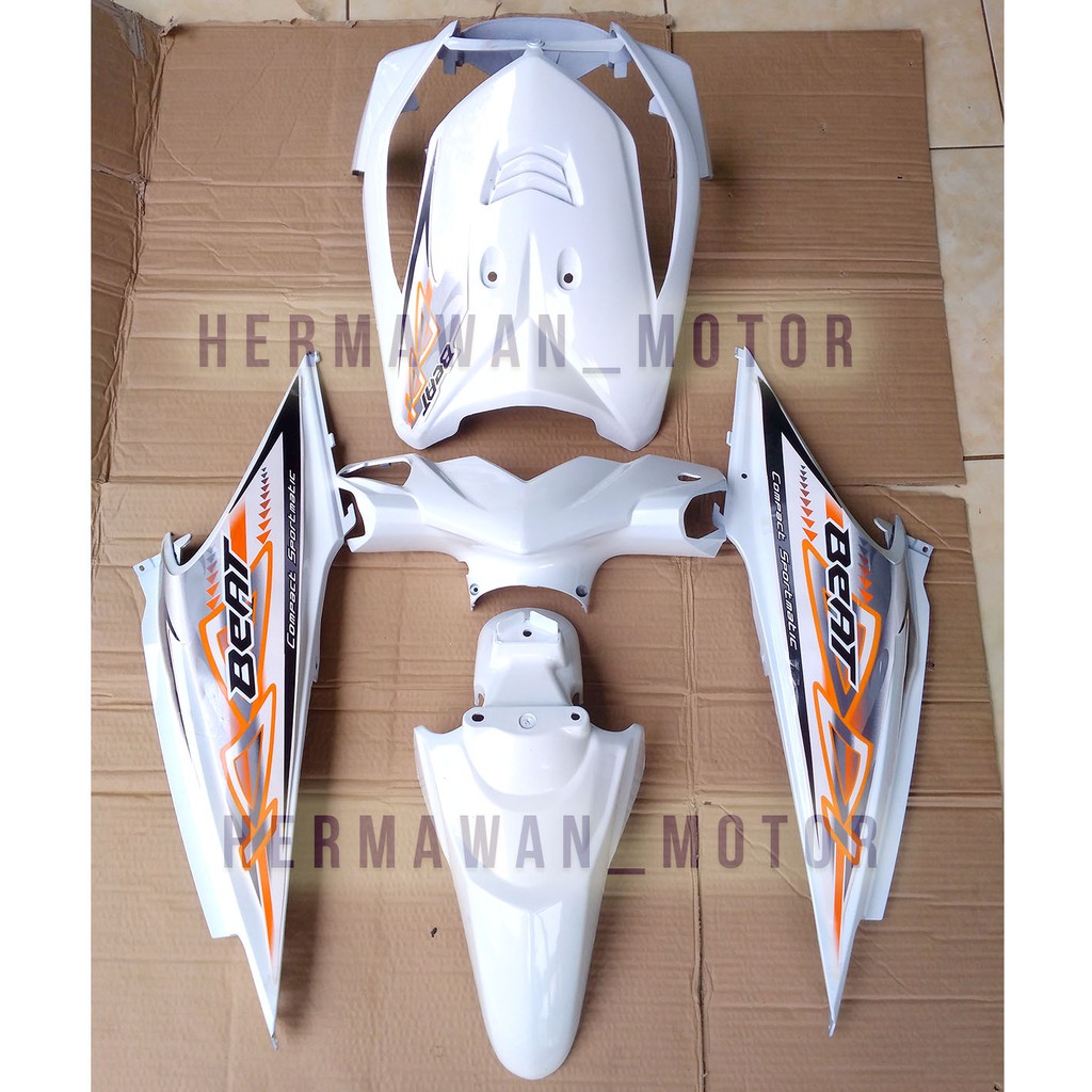 Full Body Halus Honda Beat Lama Karbu Warna Putih 2008 2012 Striping Shopee Indonesia