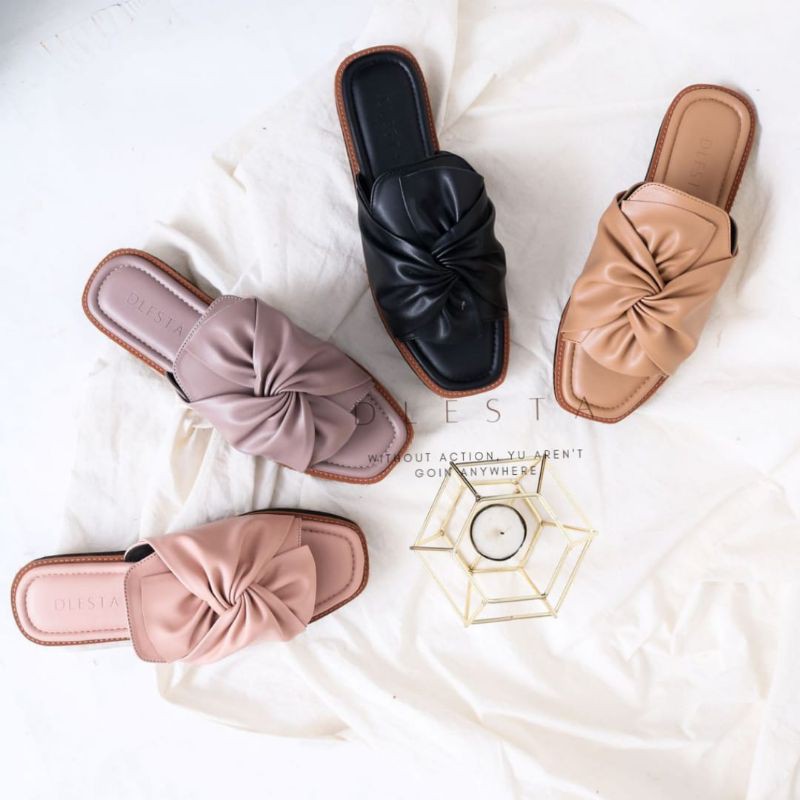 sendal flat || AUDRY || sandal flat wanita/ sandal wanita terbaru/ sandal wanita kekinian By DLESTA.ID