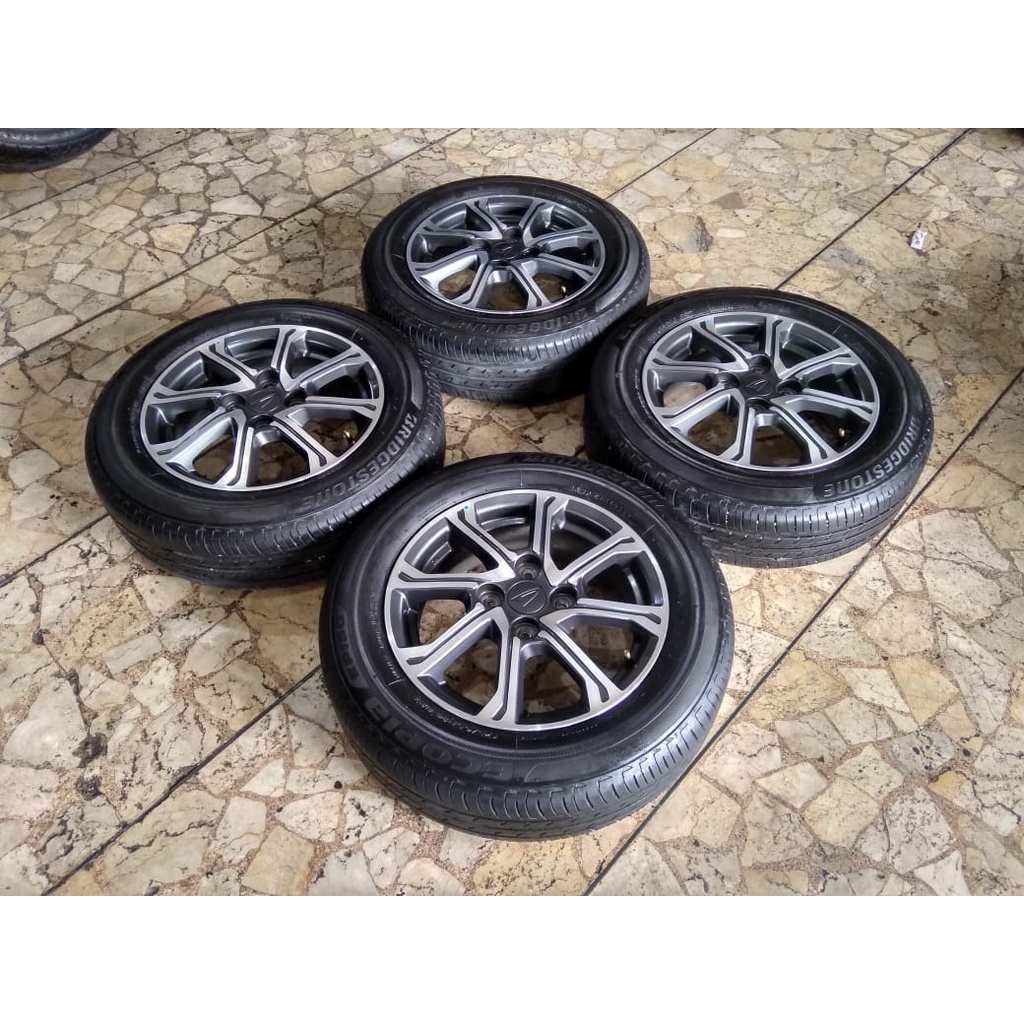 Velg Second Bekas Standar Mobil Daihatsu Sigra Ring 14 Lebar 5 Lobang pcd 4x100 + BAn Bs 175 65 R14 