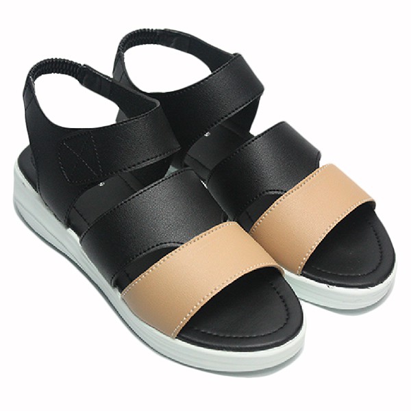 Dr. Kevin Women Flat Sandals Sandal Treples Wanita 571-551 - (2 Warna) Mocca/Hitam dan Putih/Mocca-6