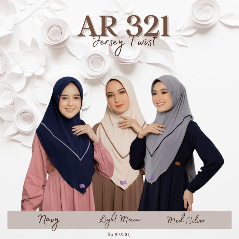 AR RAFFI || AR 321 || ORI ✔️ Hijab Jilbab kerudung Bergo Instan Terlaris Terbaru Best seller Hijab w