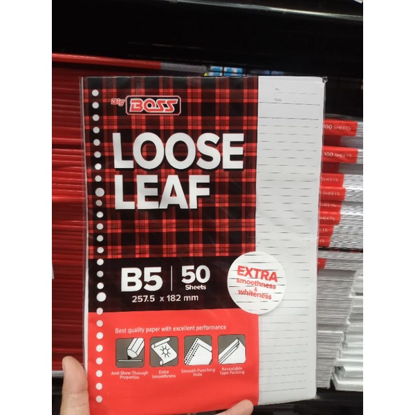 

loose leaf B5 garis big bos 50 lembar