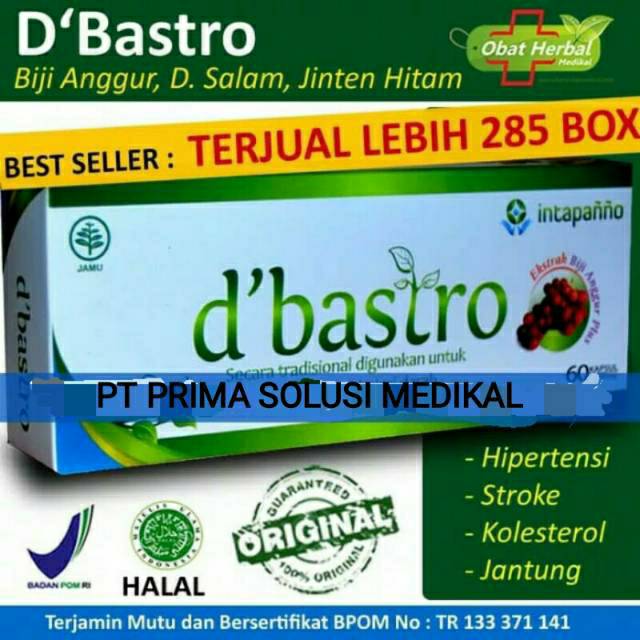 

D'Bastro - Obat Herbal untuk jantung dan darah tinggi isi 60 kapsul