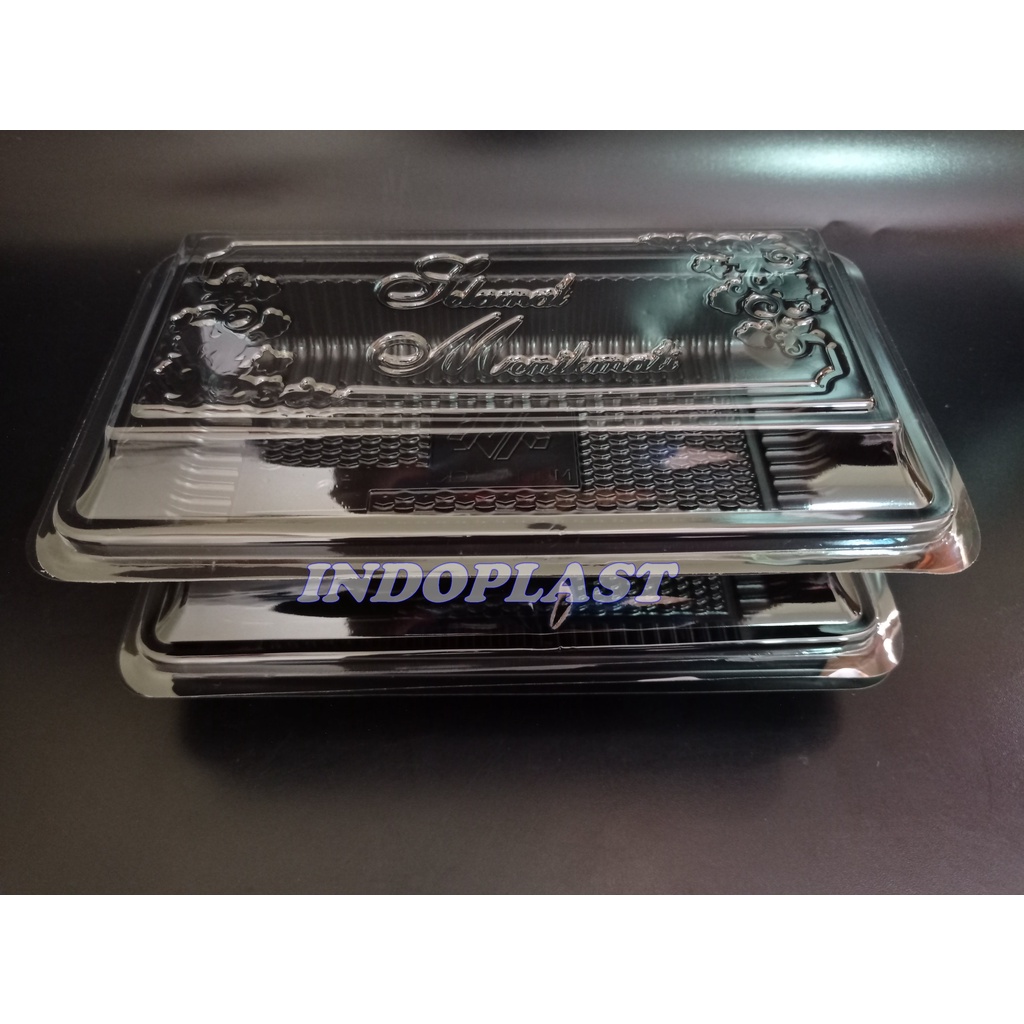 Mika Plastik/Mika Kue/Mika Kotak Brownies Tanggung isi 50pcs