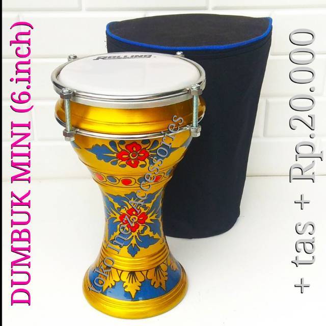 Tumbuk pinggang marawis Mini atau Gendang Anak 6.inc N.4