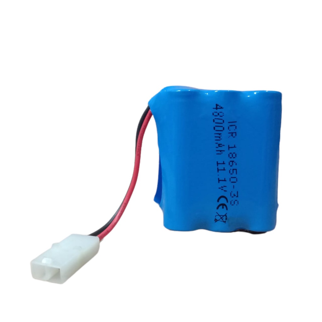 Baterai RC / Batre Speaker Bluetooth / Elektronik Lainnya 6X 18650-3S BMS 10A 4800mAh 11.1V SOKET PUTIH 2 PIN RC