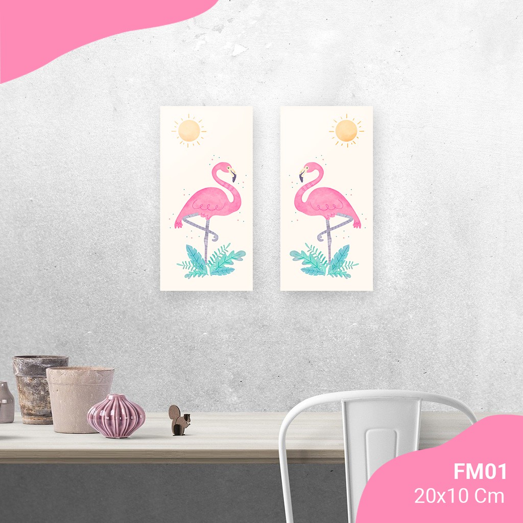  Hiasan  Dinding  Hiasan  Kamar Wall Decor Flamingo  FM01 