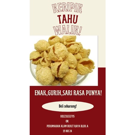 

kerupuk tahu walik | cemilan murah | sari rasa