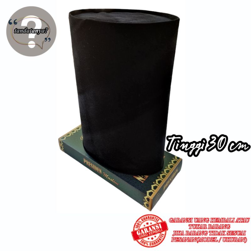 PECI TINGGI 30 CM | PECI POLOS TINGGI | PECI HITAM TINGGI | PECI SUFI | SONGKOK TINGGI