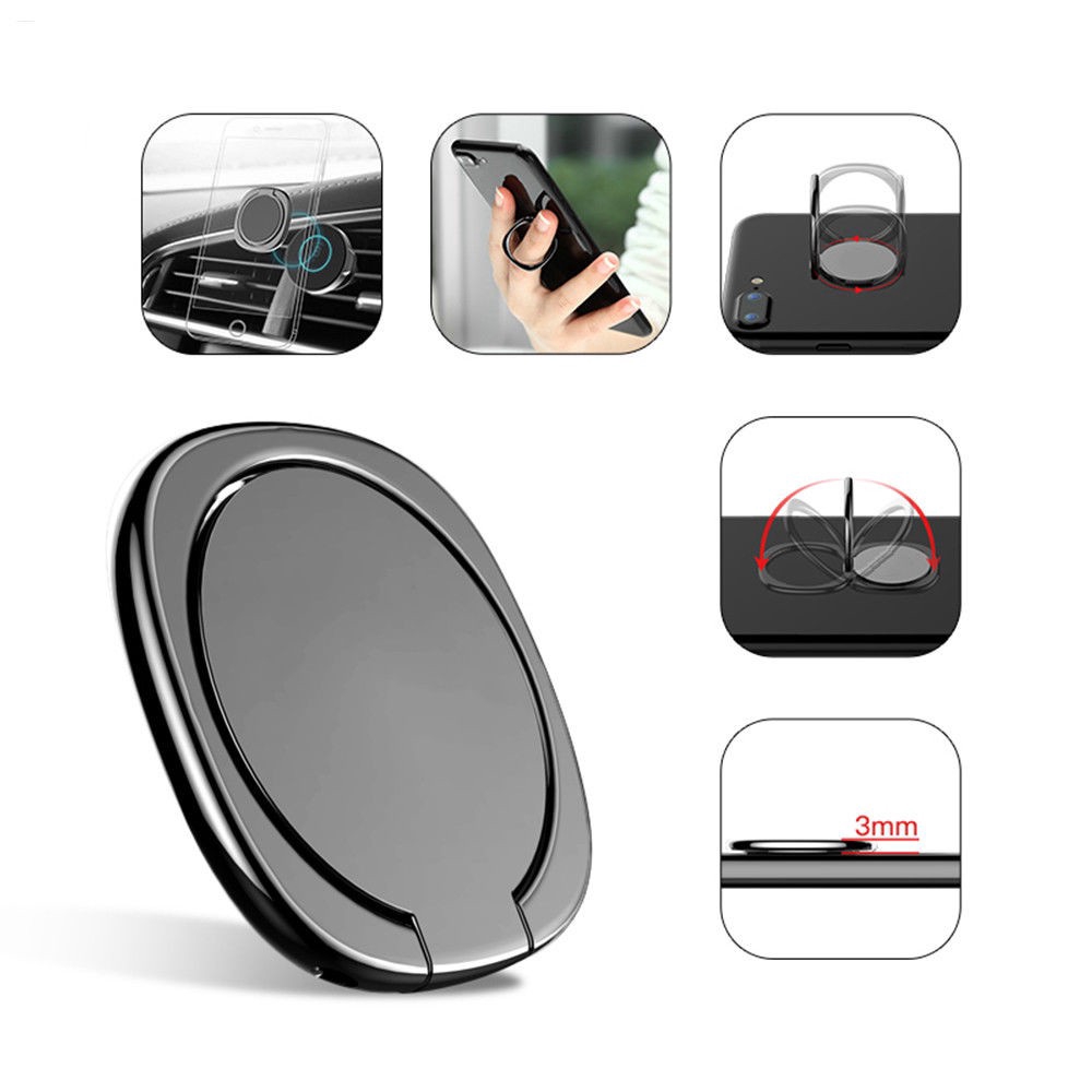 Magnetic Holder Car Mount 360° Finger Ring Desk Bracket Universal