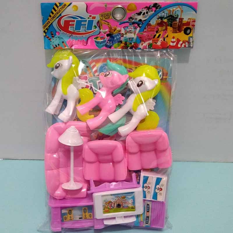 Mainan Kuda Pony Set Sofa Tamu