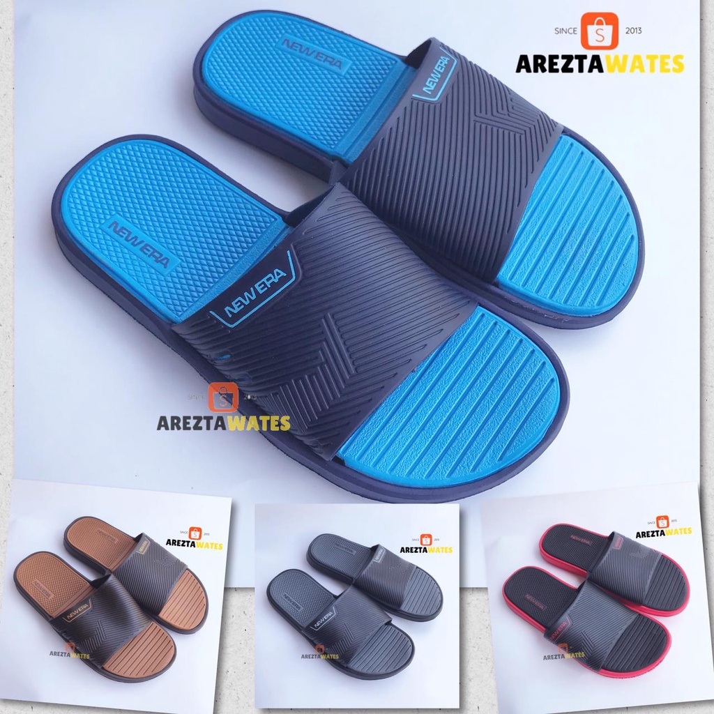 Sandal selop slip on karet pria New era MB E1245B