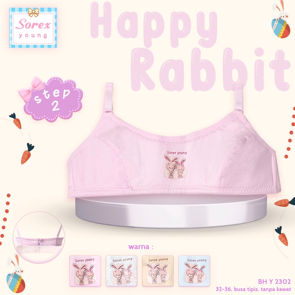 Sorex Bra Miniset Remaja Step 2 dengan Pengait - BH Remaja Tanpa Kawat