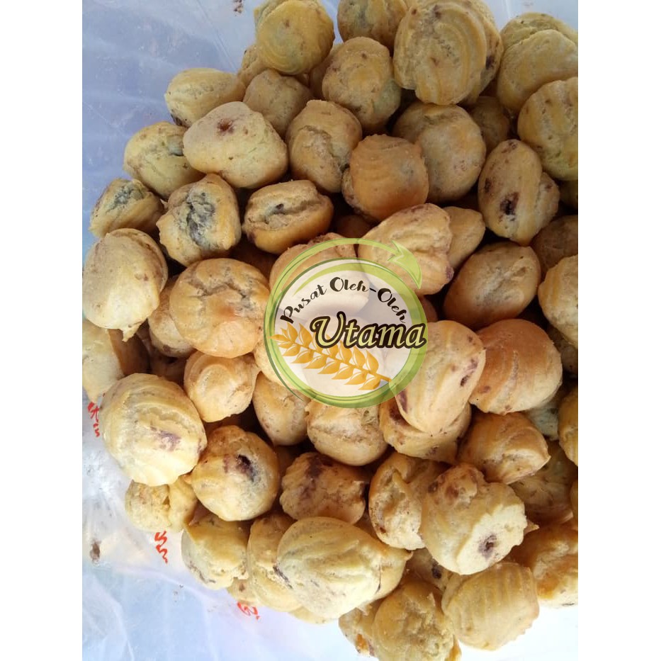 

2Xbtygneal Sakha Snack ) Sus Kering Isi Coklat 250Gr - Snack Cemilan Manis Kue Choux Mini Soes