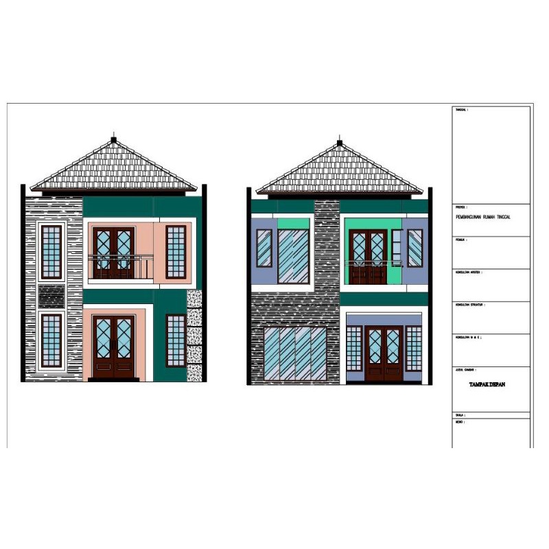 jasa desain rumah 1 dan 2 lantai