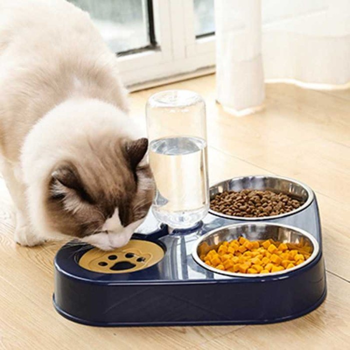 Tempat Makan Minum Kucing Anjing Feeding Dishes Bowl Water Dispenser