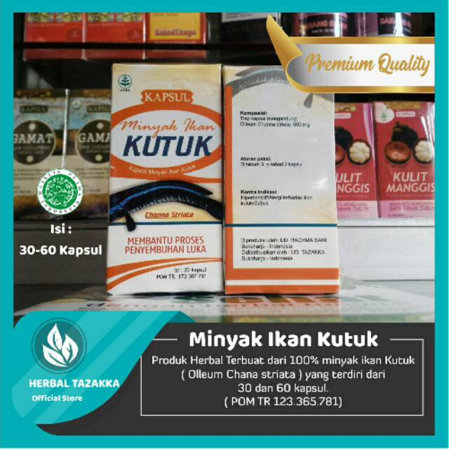 Minyak Ikan Gabus Kapsul Ikan Kutuk Albumin Herbal Tazakka Original